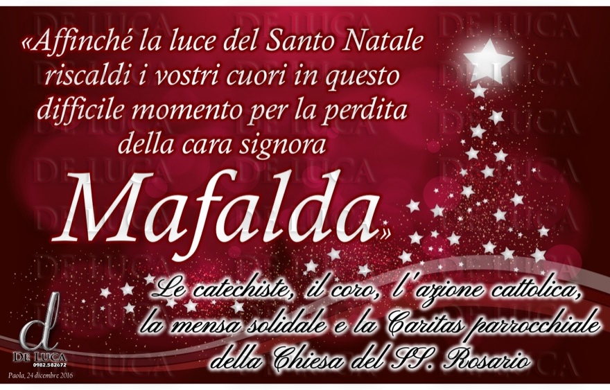 Immagini Natale Mafalda.Mafalda Perri Partecipazione